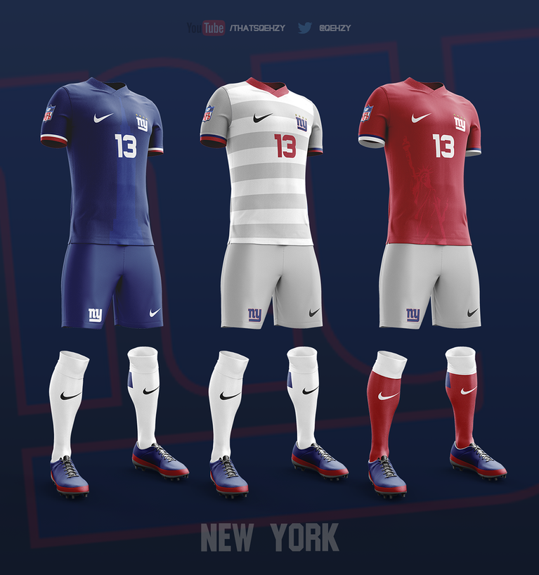 Si los equipos de la NFL jugaran futbol, vestirían así