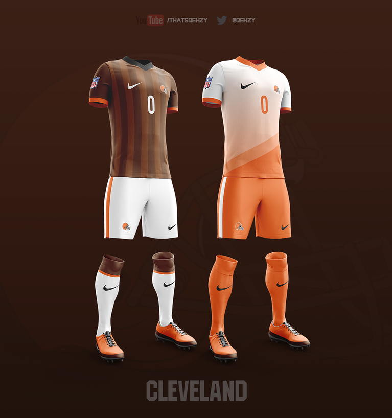 Si los equipos de la NFL jugaran futbol, vestirían así