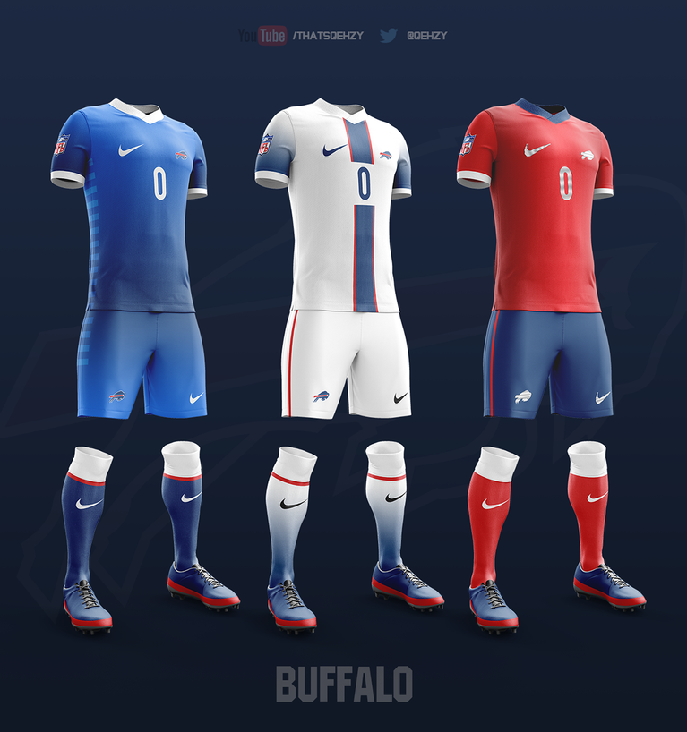 Si los equipos de la NFL jugaran futbol, vestirían así