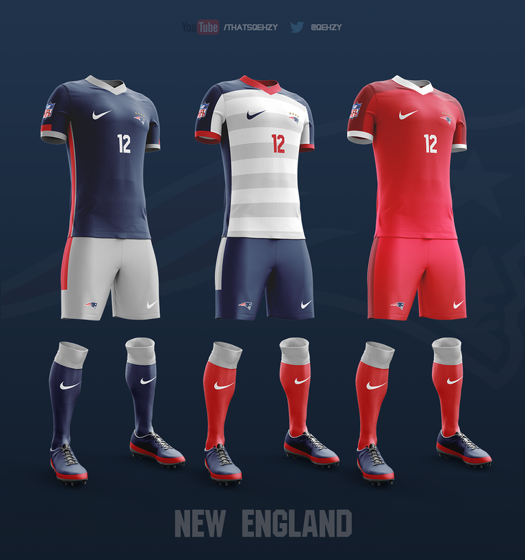 Si los equipos de la NFL jugaran futbol, vestirían así