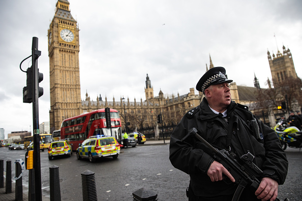 Imágenes del atentando en el Parlamento Británico.