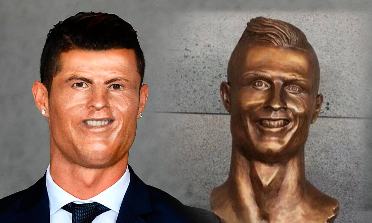 Las burlas sobre Cristiano Ronaldo y el busto que le fue creado.
