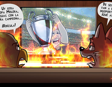 Las 'ardillas' viendo al campeón de la Copa MX