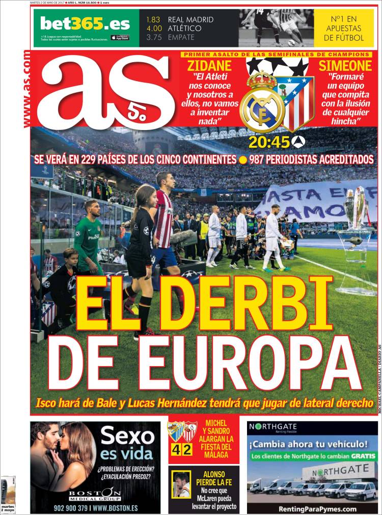 Las mejores portadas deportivas a lo largo y ancho del mundo.