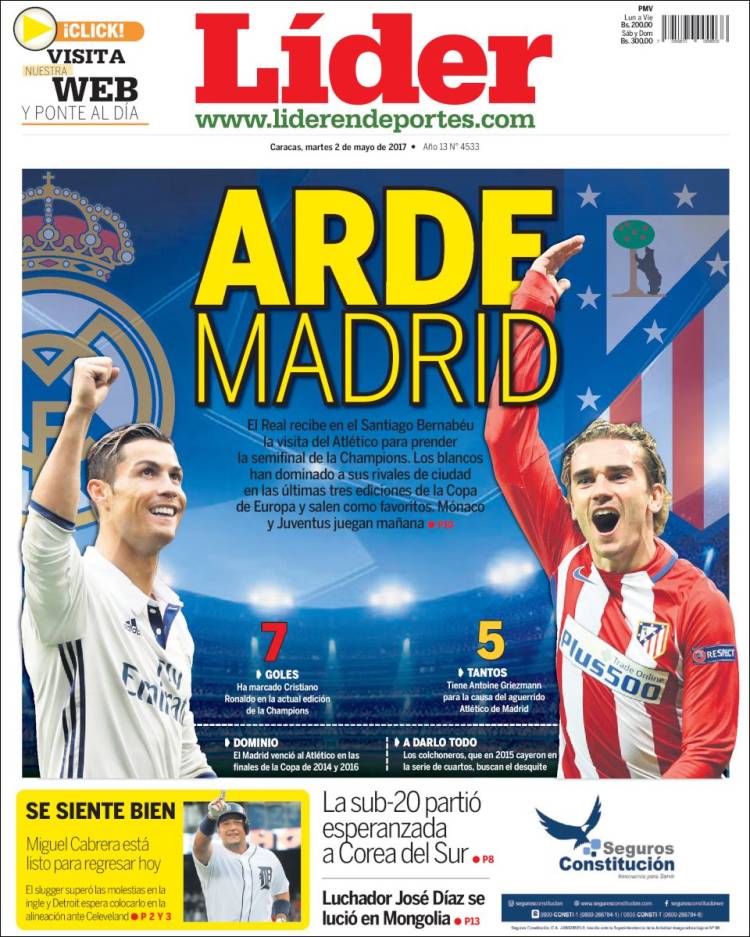 Las mejores portadas deportivas a lo largo y ancho del mundo.