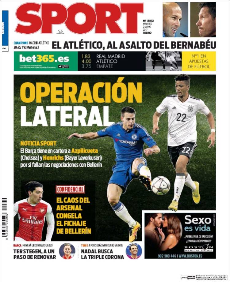 Las mejores portadas deportivas a lo largo y ancho del mundo.