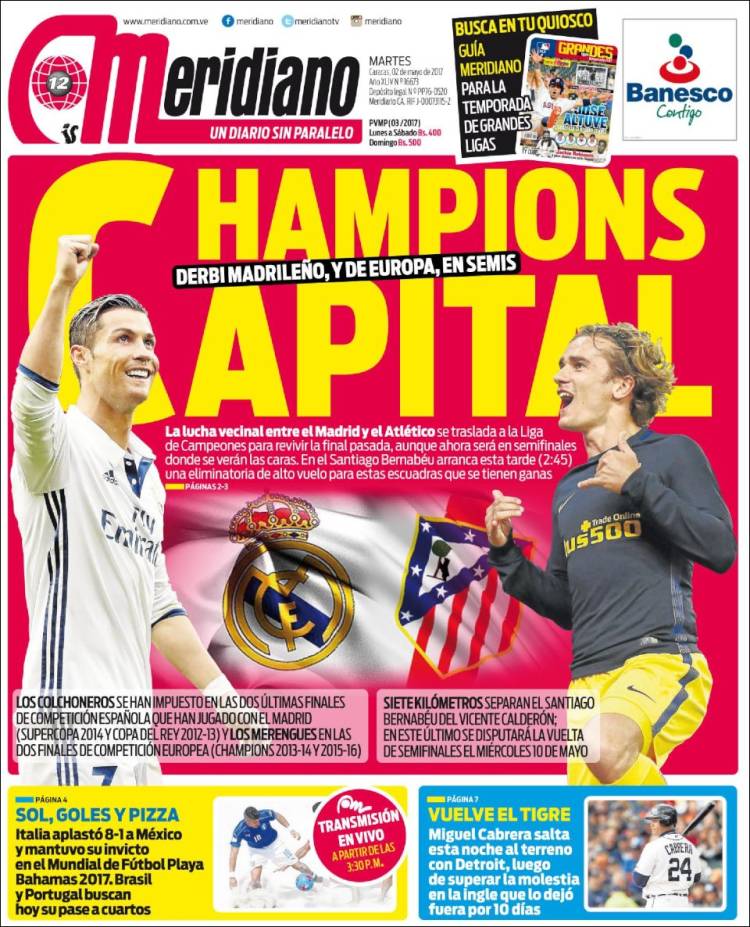 Las mejores portadas deportivas a lo largo y ancho del mundo.