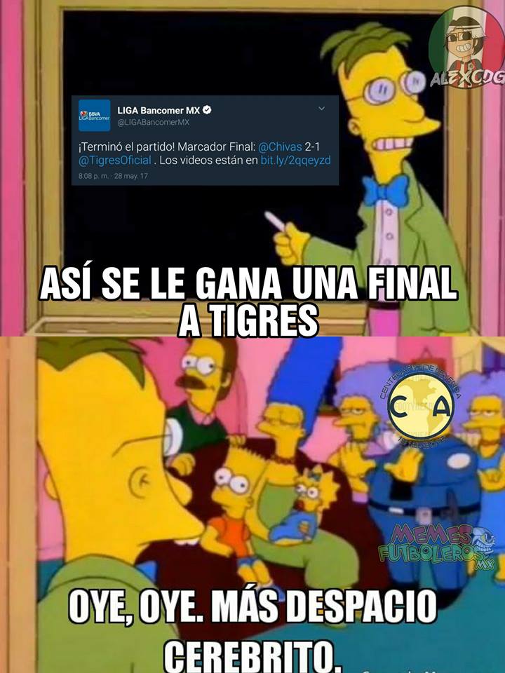 Mejores memes de la gran final del C2017 de la Liga MX entre Chivas y Tigres.