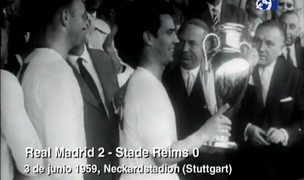 La cuarta Copa de Europa llegó en 1959, el Madrid venció 2-0 al Stade de Reims.