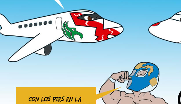 Luchas de altura; a dos de tres caídas en los aires