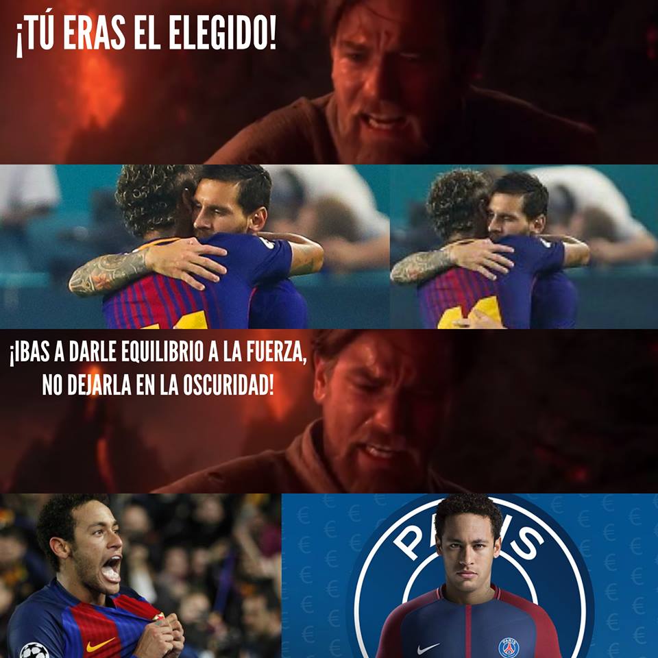 El adiós de Neymar al Barça, en Memes