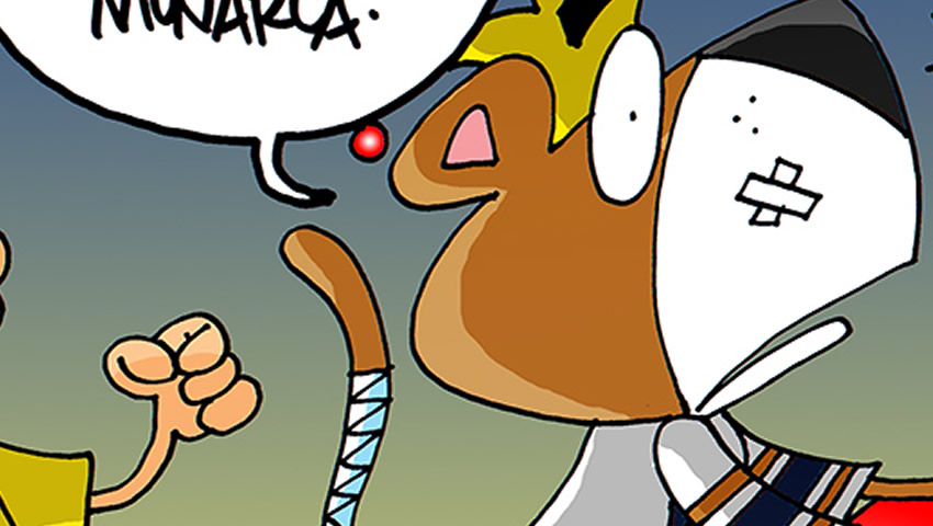 Gato y bufón