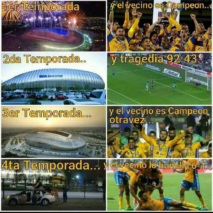 Rayados sigue de líder y Tigres llora en los memes