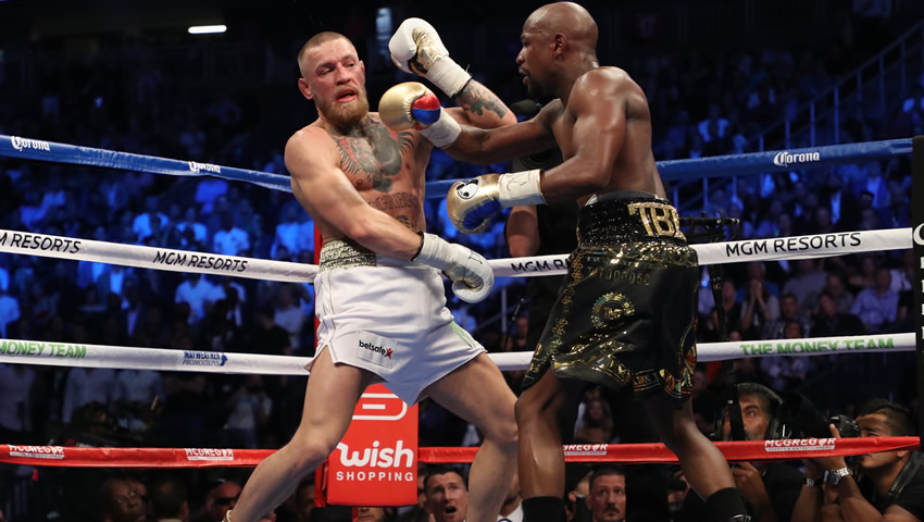 Mayweather venció por nocaut técnico a McGregor