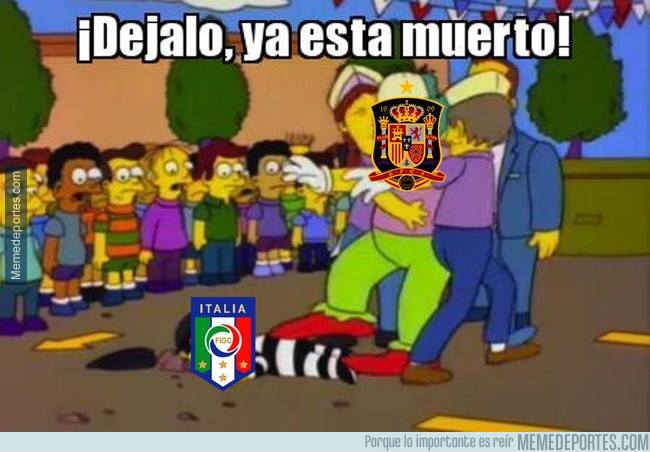 España humilló a Italia, en la cancha y en los Memes