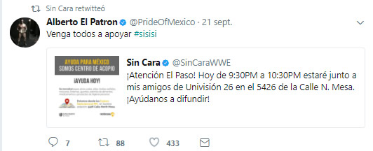 La lucha libre no fue indiferente.