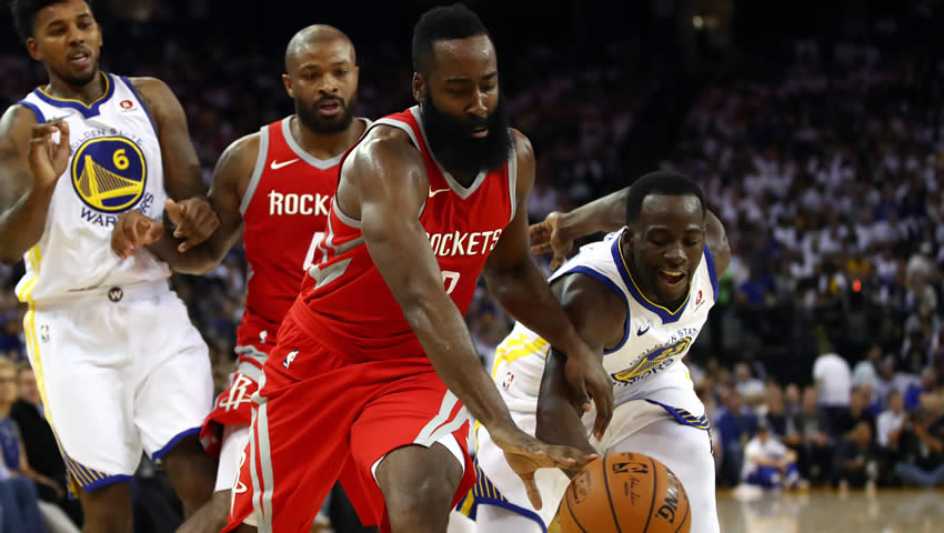 Remontada de Rockets abolló corona a Warriors en debut vibrante