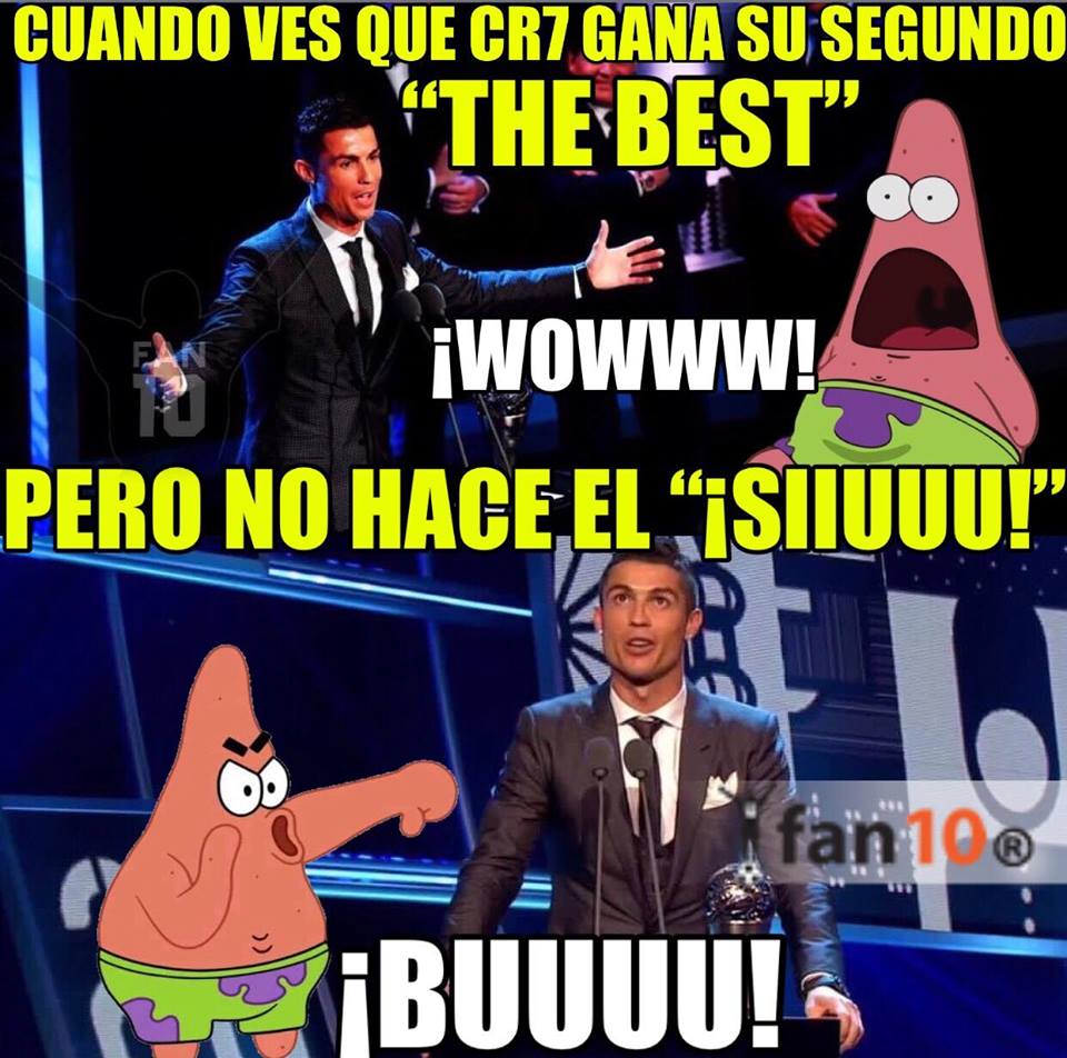 Los mejores memes de los premios The Best 2017 de FIFA.