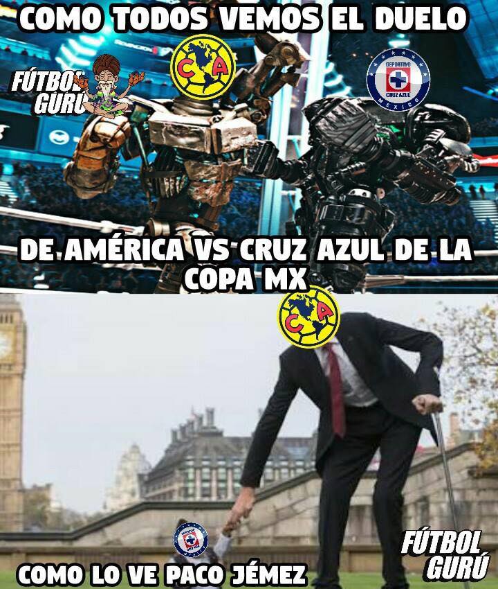 Memes del América 1-0 Cruz Azul de octavos de final de Copa MX Apertura 2017.