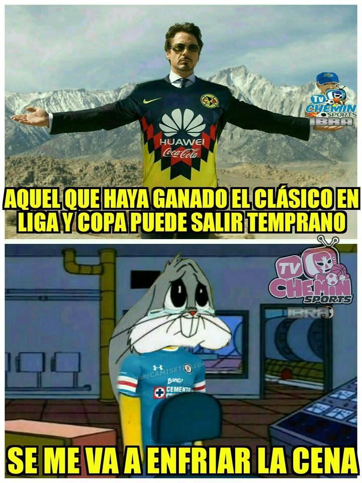 Memes del América 1-0 Cruz Azul de octavos de final de Copa MX Apertura 2017.