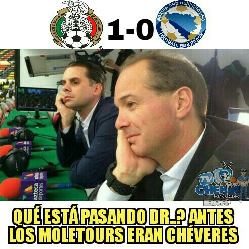 Los mejores memes del partido amistoso: México 1-0 Bosnia.