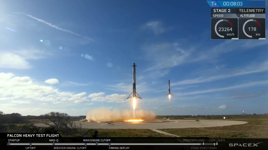 El Falcon Heavy es el cohete más poderoso del mundo
