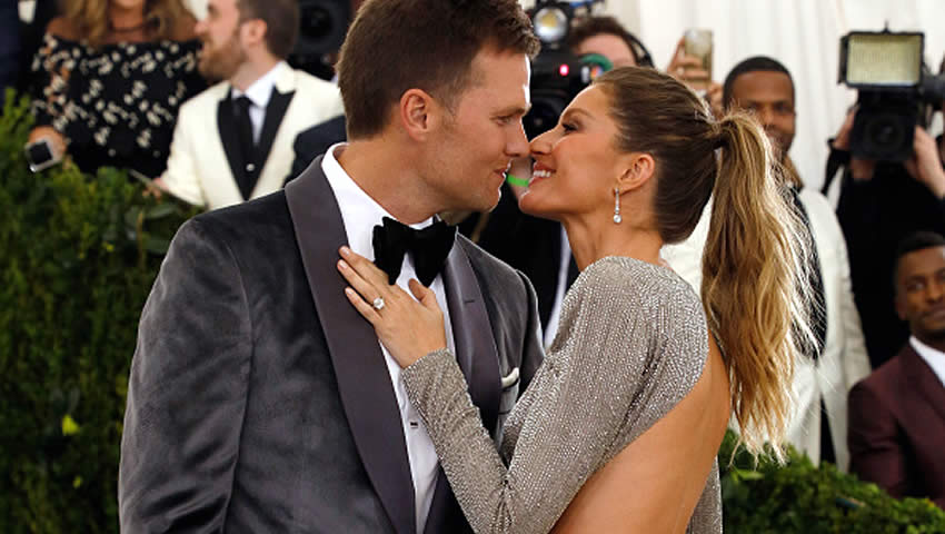 Tom Brady y Giselle Bundchen, una de las parejas más famosas del deporte.