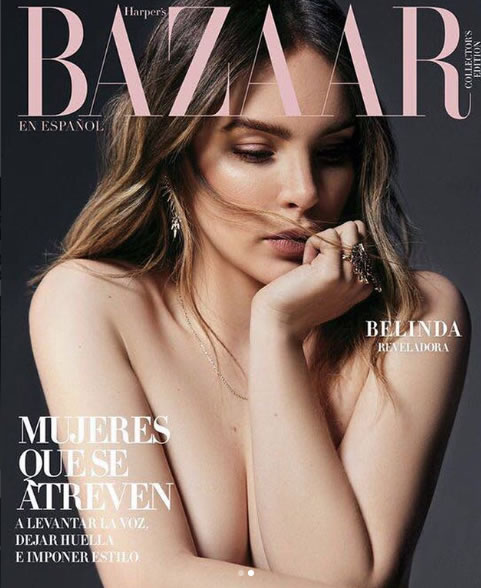 Belinda posó topless para portada de revista
