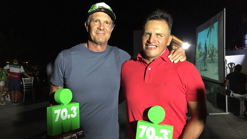 Marcos Velázquez (der.) junto a su guía Max Leonardo. 