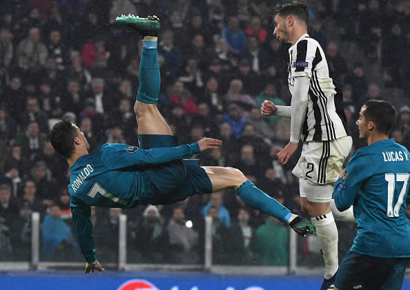 Cristiano Ronaldo marcó una chilena de antología en Champions