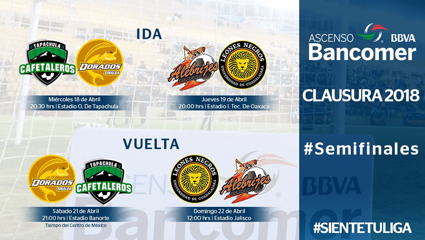 Se definieron fechas y horarios de las Semifinales del Ascenso MX