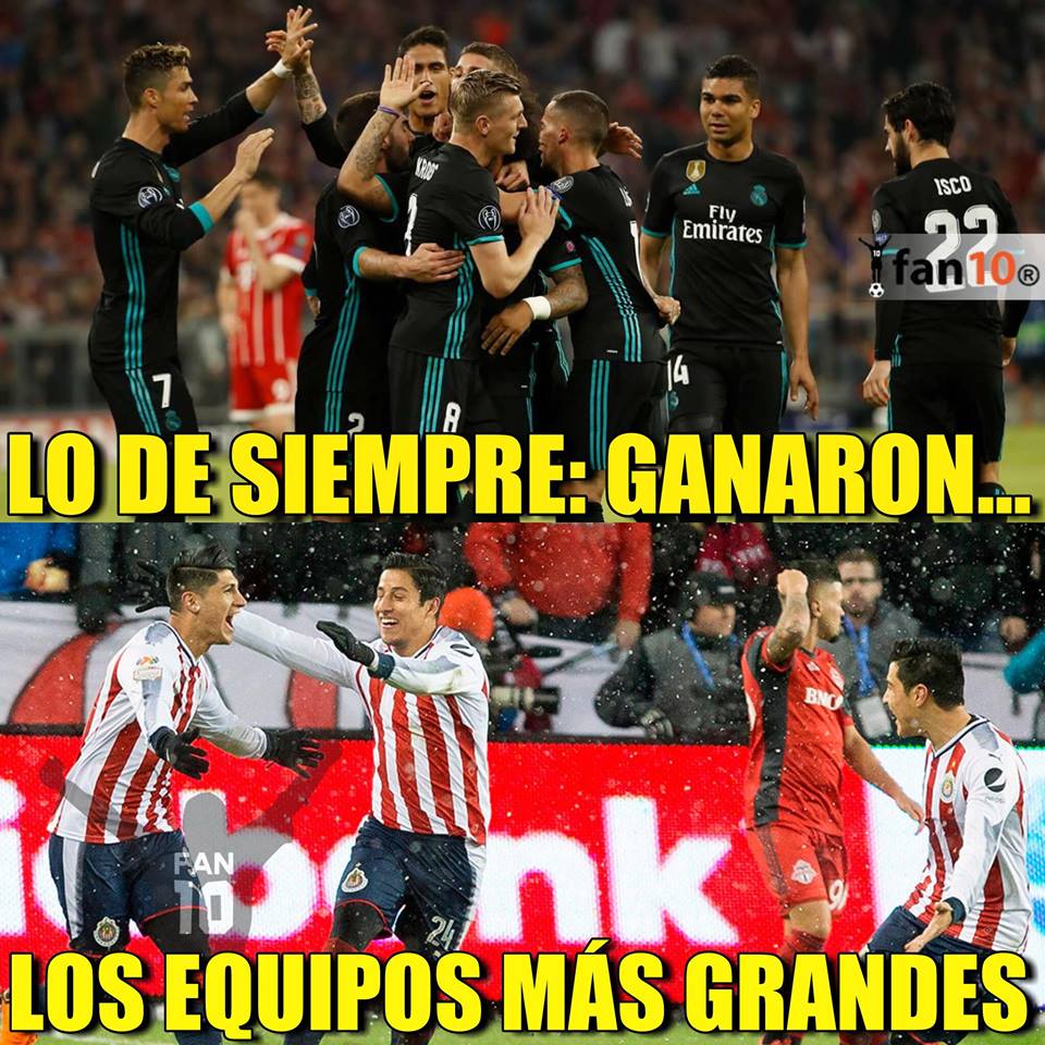 Los mejores memes del título del Chivas vs Toronto en Concachampions