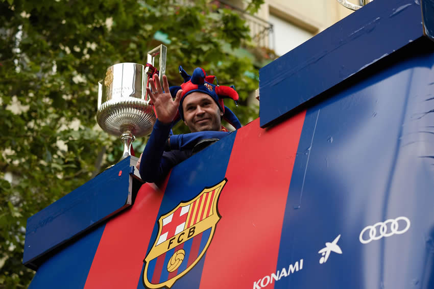 FC Barcelona celebra sus títulos de Liga España y Copa del Rey
