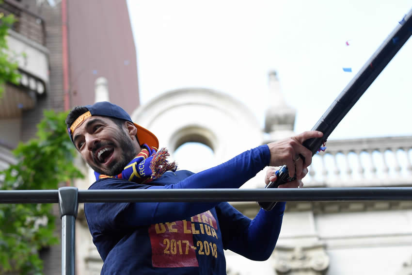 FC Barcelona celebra sus títulos de Liga España y Copa del Rey