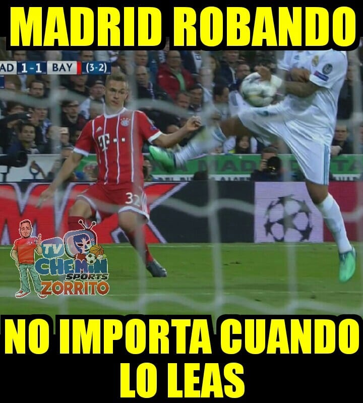 Aquí tienes los mejores memes del Real Madrid vs. Bayern Munich de la Champions.