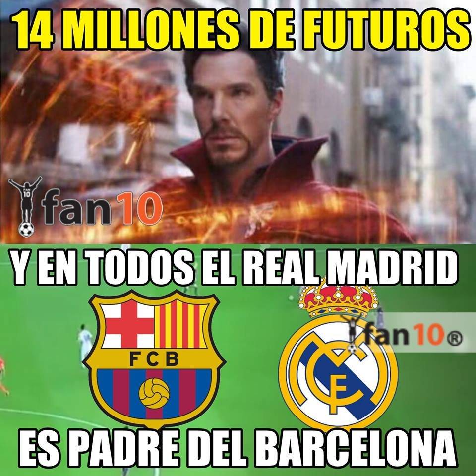 Los mejores memes del Clásico español entre el Barcelona y el Real Madrid