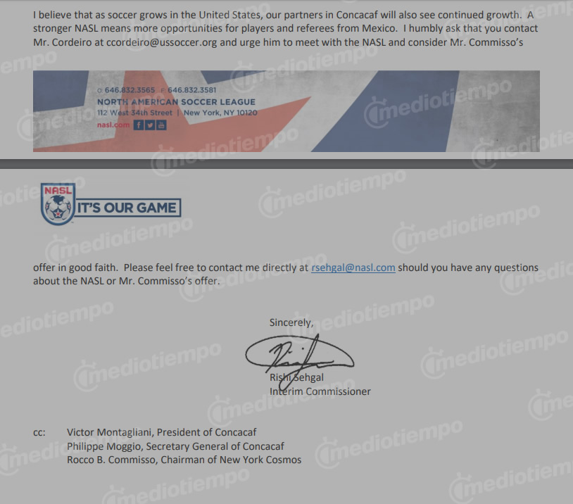 NASL pide auxilio a Decio de María y la FMF