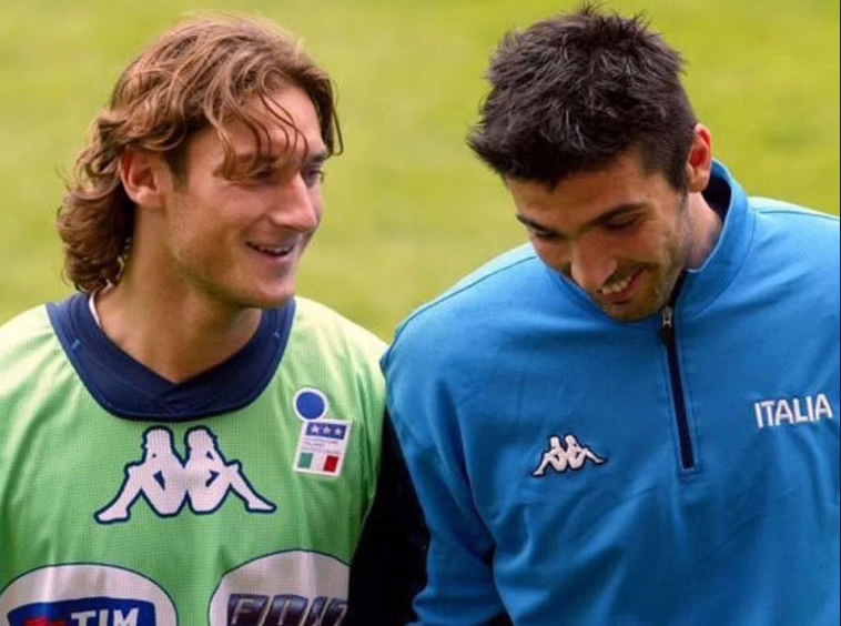 Buffon y Totti, amigos y rivales en la cancha