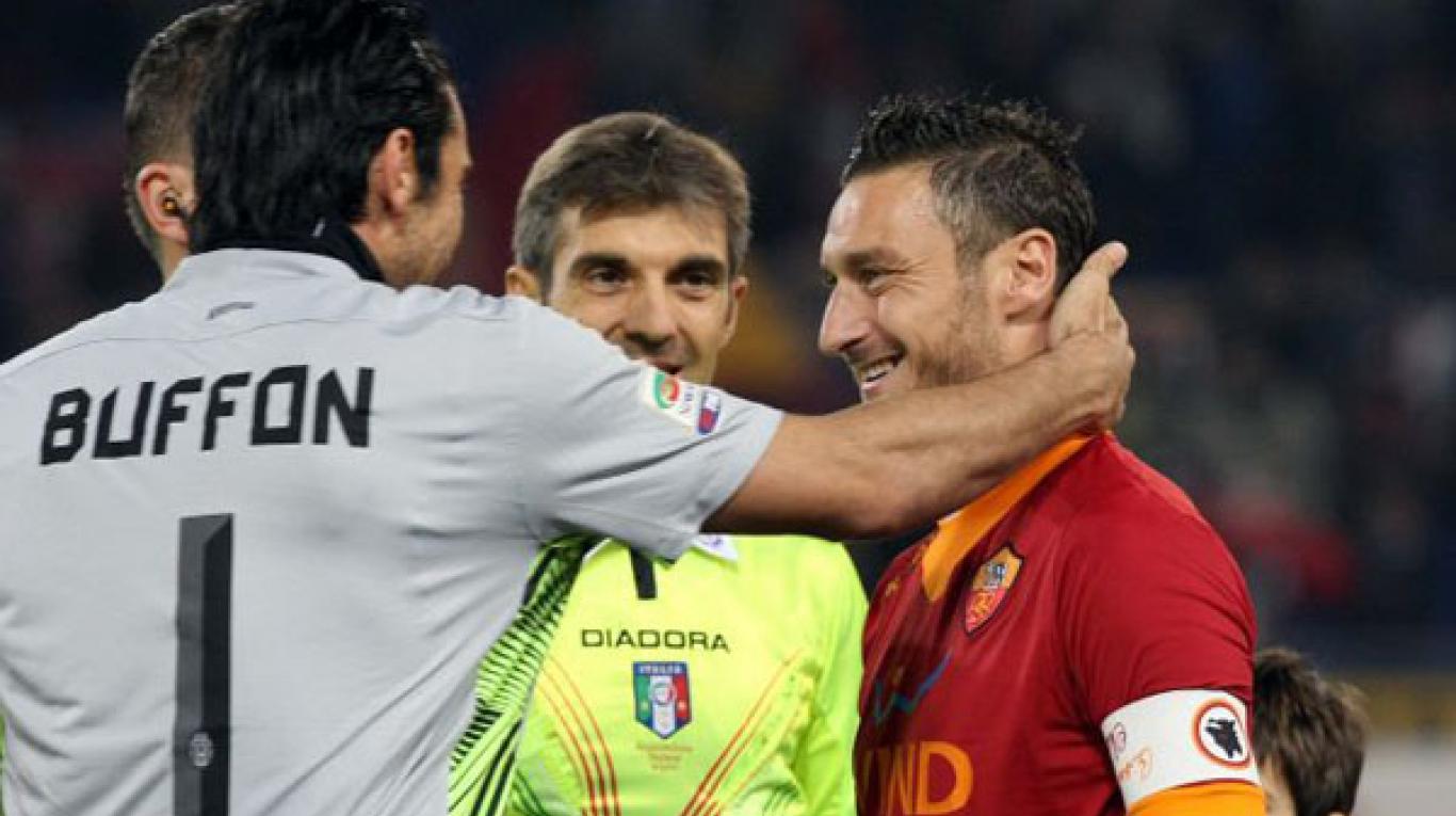 Buffon y Totti, amigos y rivales en la cancha