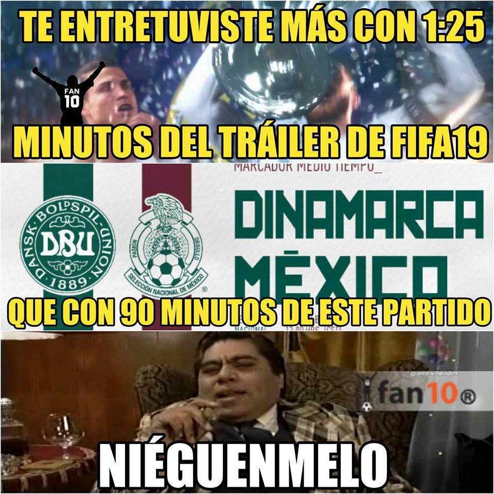Los memes del amistoso entre México vs. Dinamarca, previo al Mundial 2018