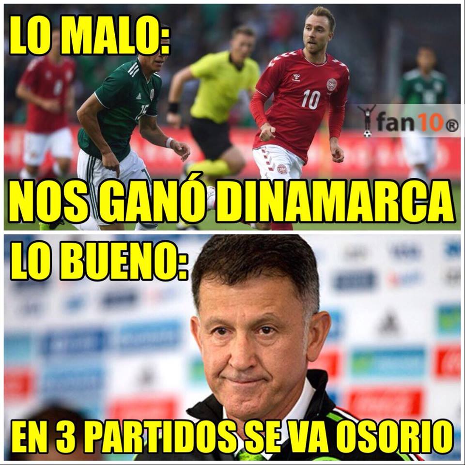 Los memes del amistoso entre México vs. Dinamarca, previo al Mundial 2018