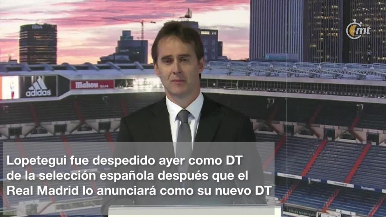 Conmovido hasta las lágrimas, Julen Lopetegui fue presentado con Real Madrid
