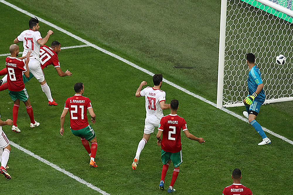 Autogol de Marruecos le da la victoria a Irán