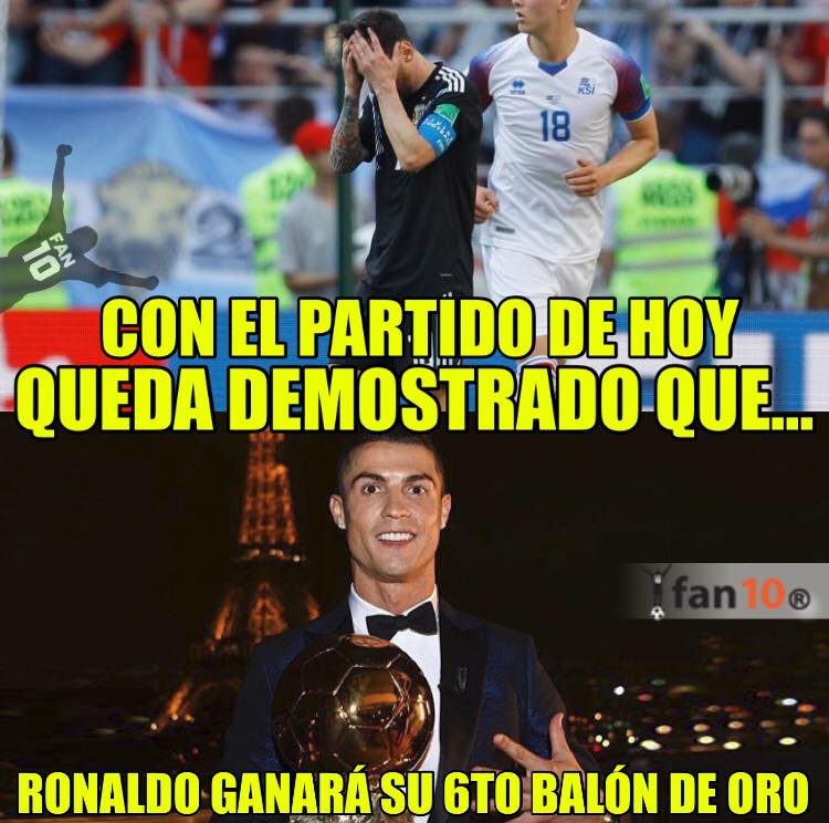Lionel Messi fue la víctima de los memes tras el Argentina vs. Islandia