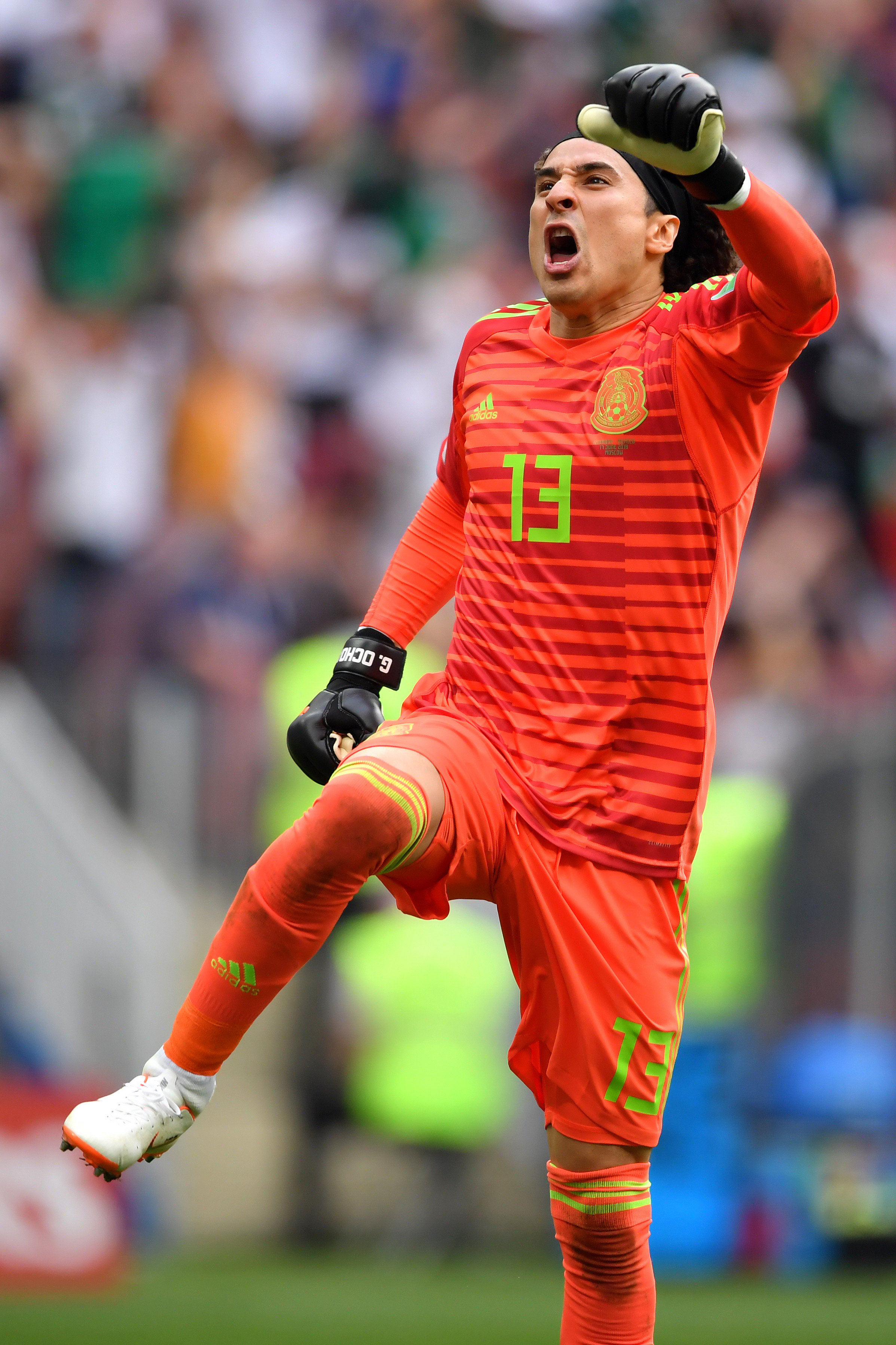 Fiesta Tricolor en las tribunas del Estadio Olímpico Luzhnikí 