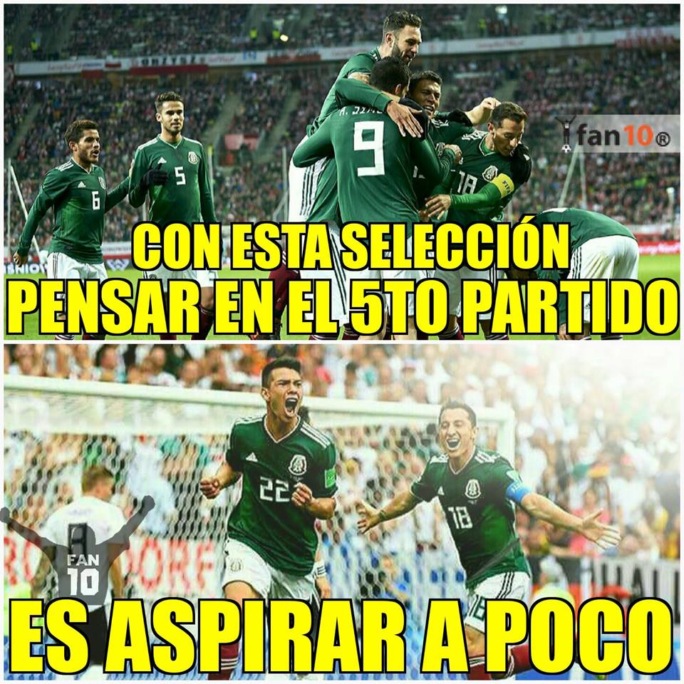Los mejores memes del Alemania 0-1 México del Mundial Rusia 2018.