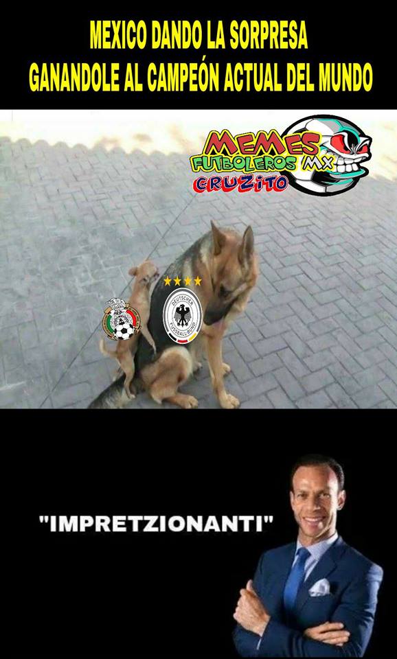 Los mejores memes del Alemania 0-1 México del Mundial Rusia 2018.