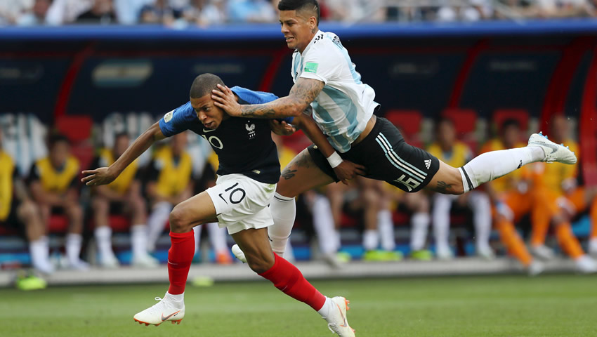 Francia gana y elimina a Argentina de Rusia 2018
