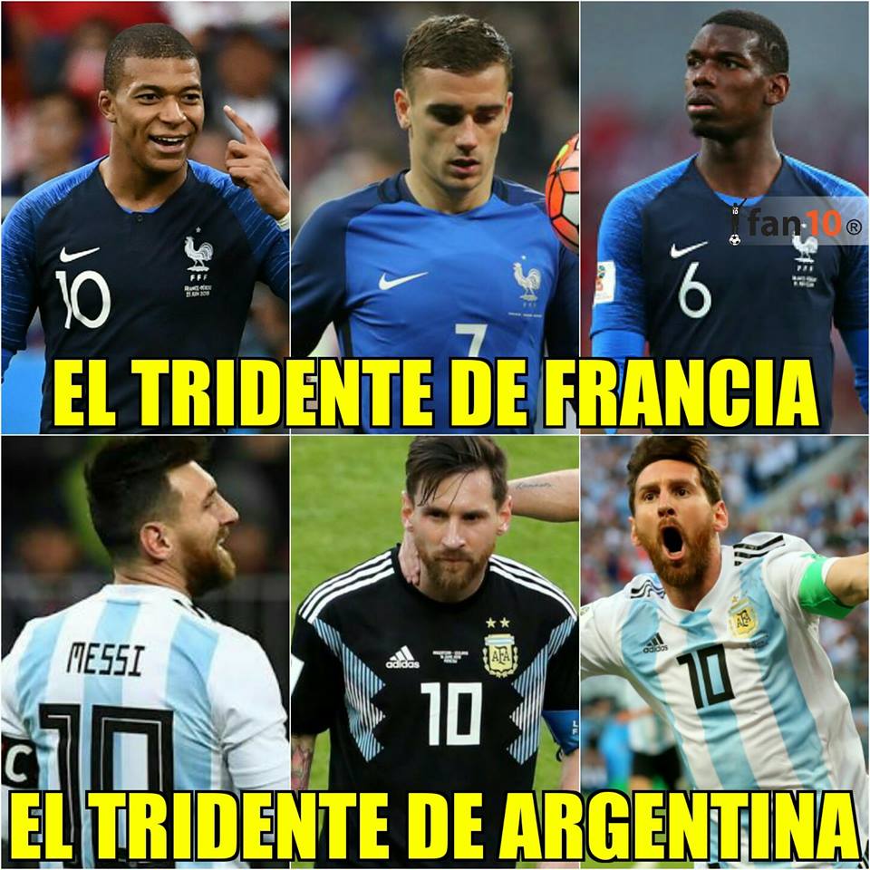 Los memes del Francia vs. Argentina en Rusia 2018