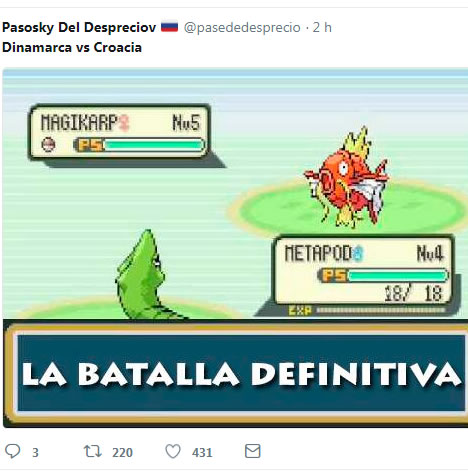 Los memes del España vs. Rusia y del Croacia vs. Dinamarca